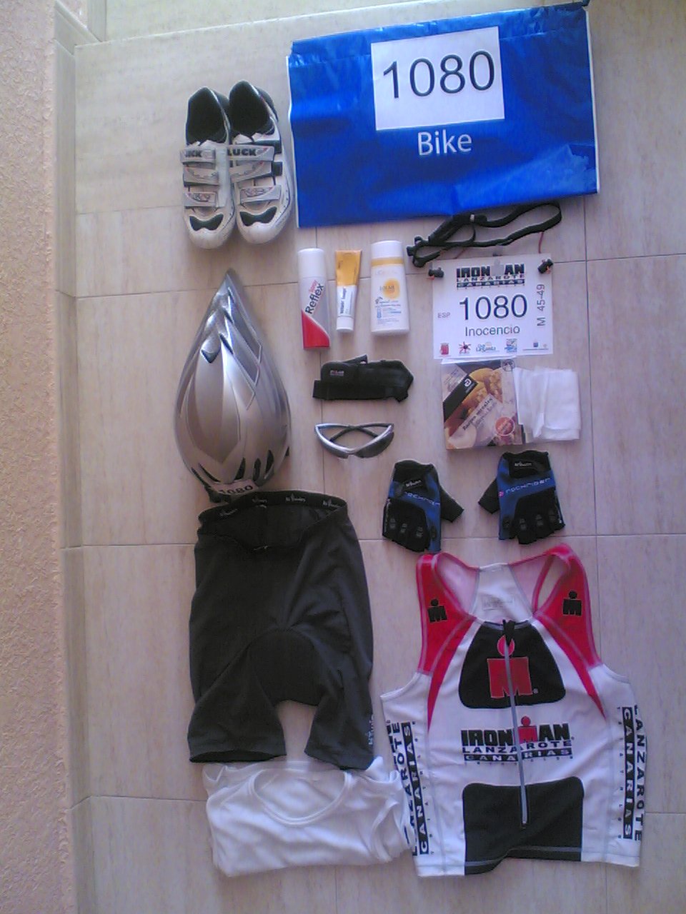 Material maratón Ironman Lanzarote 2008